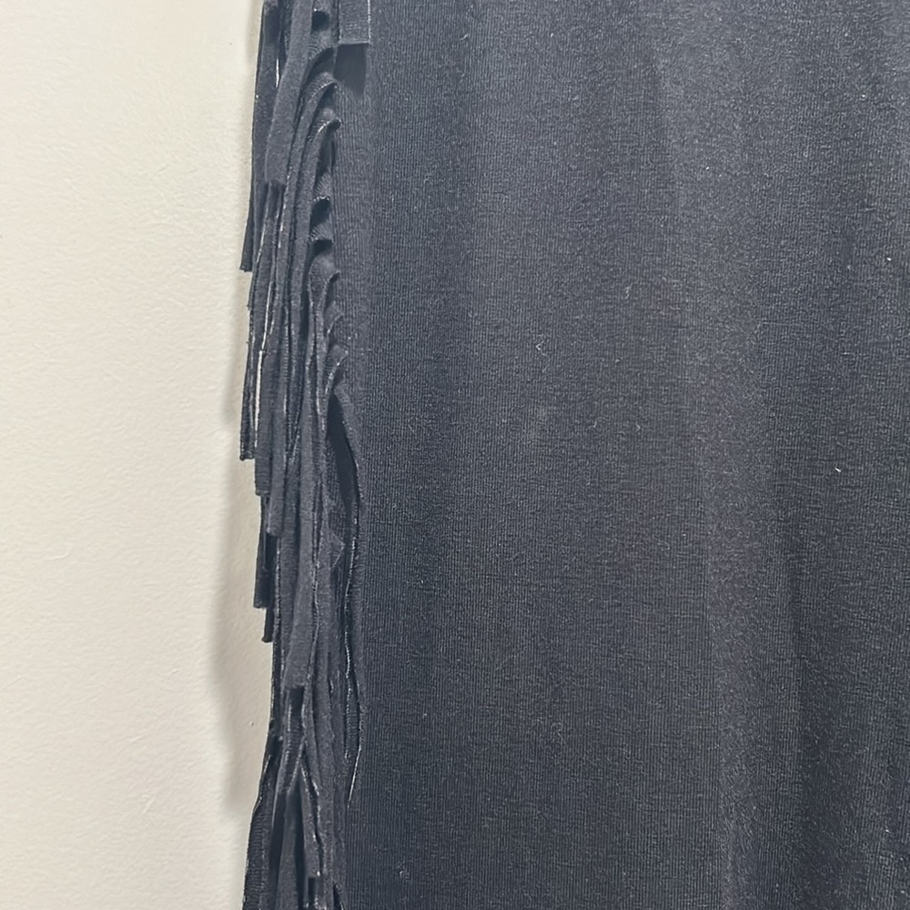 New with tags Nordstrom Top Shop Black Fringe Leggings - Picture 3 of 15